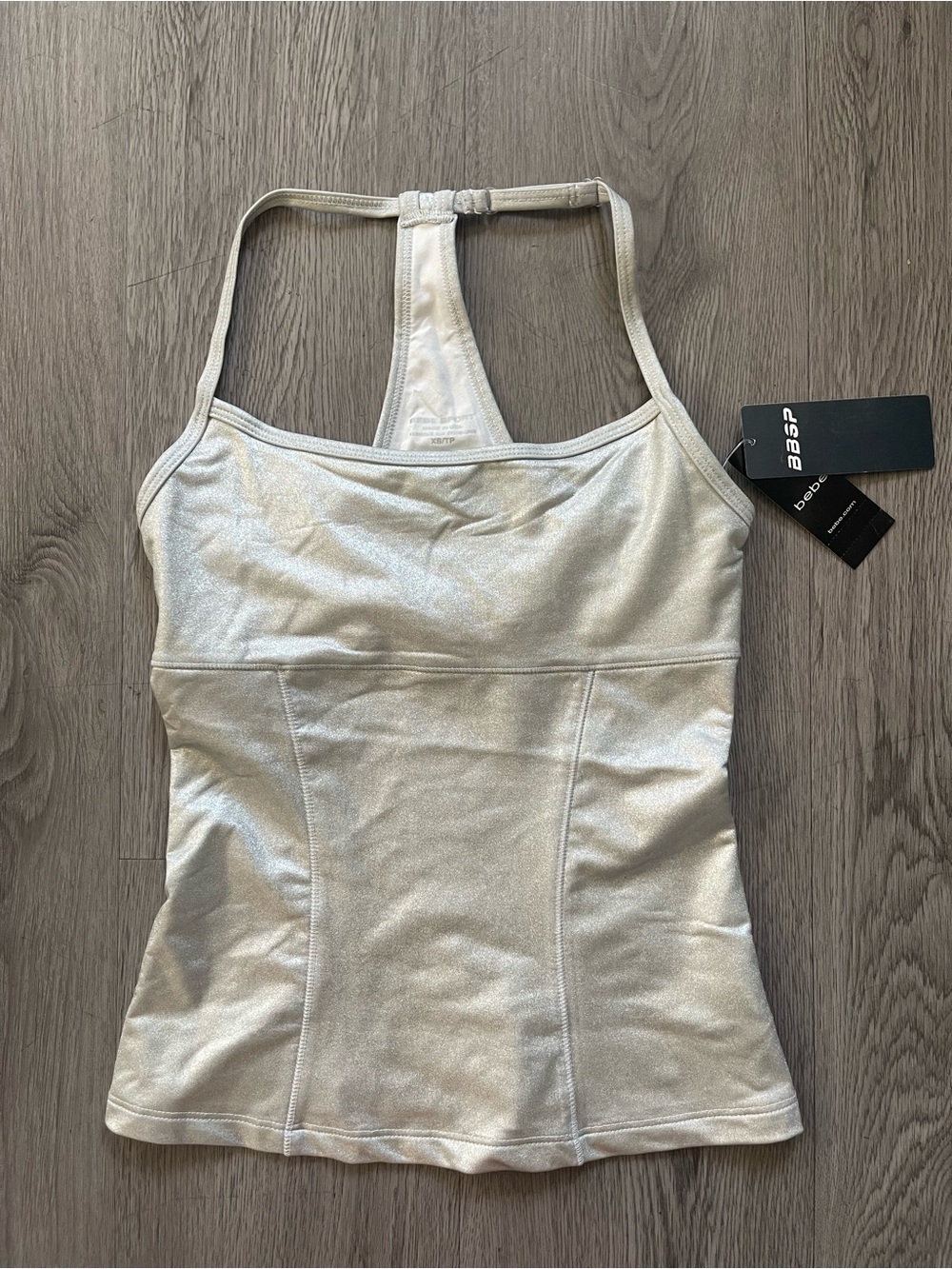 Y2K vintage deadstock bebe sport metallic tank